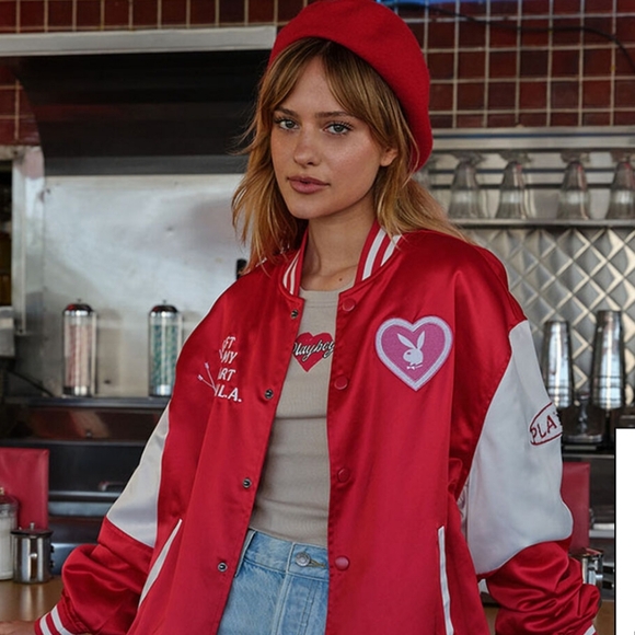 Playboy by Pacsun Jock Varsity Playboy L.A. Left My Heart In L.A. Womens XS/S - Picture 2 of 9